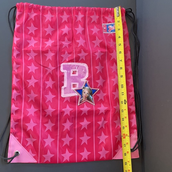 Barbie Drawstring Bag Pink Girls Backpack Book Bag Collectible - Picture 11 of 13